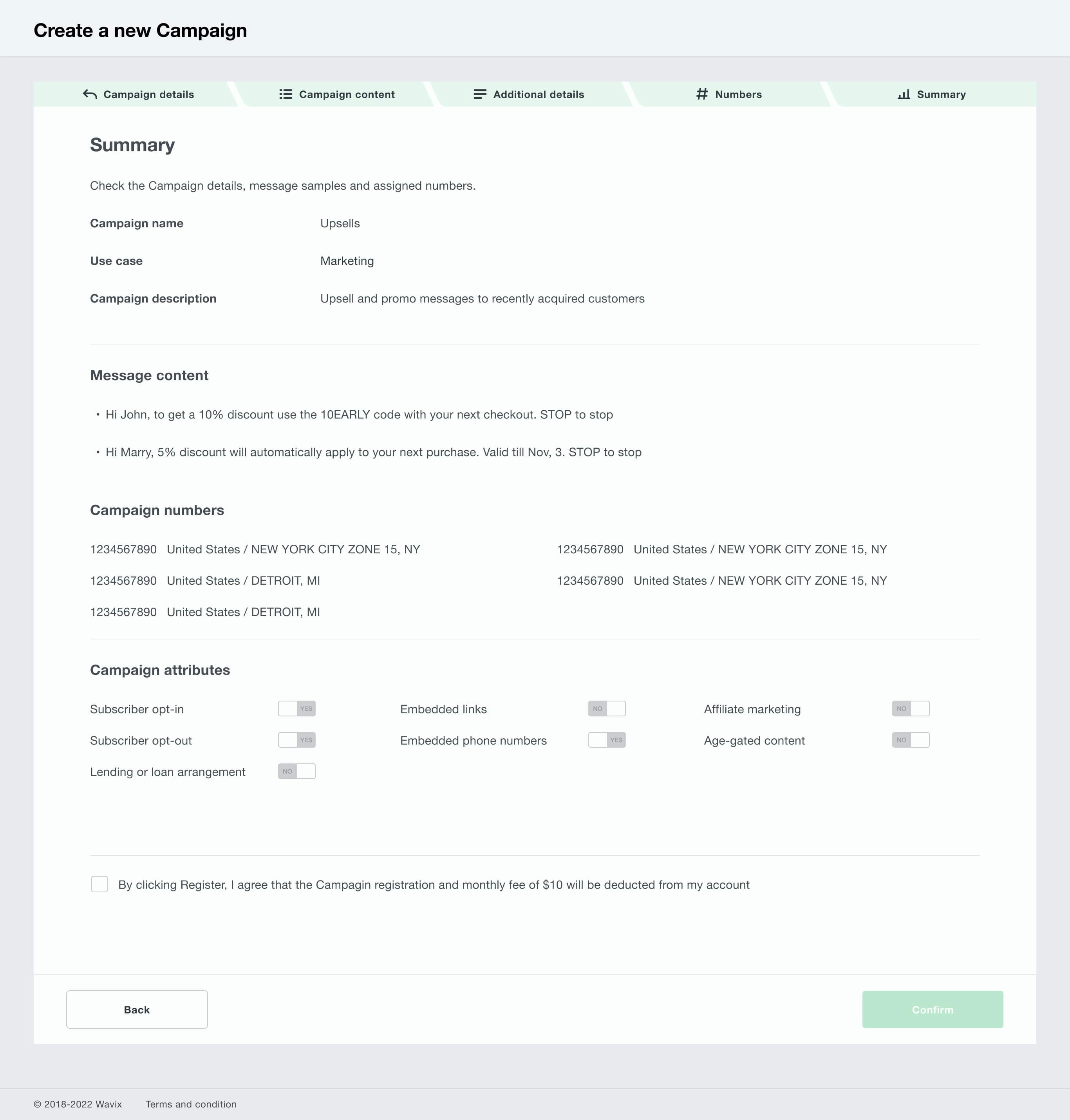 Campaign summary screenshot