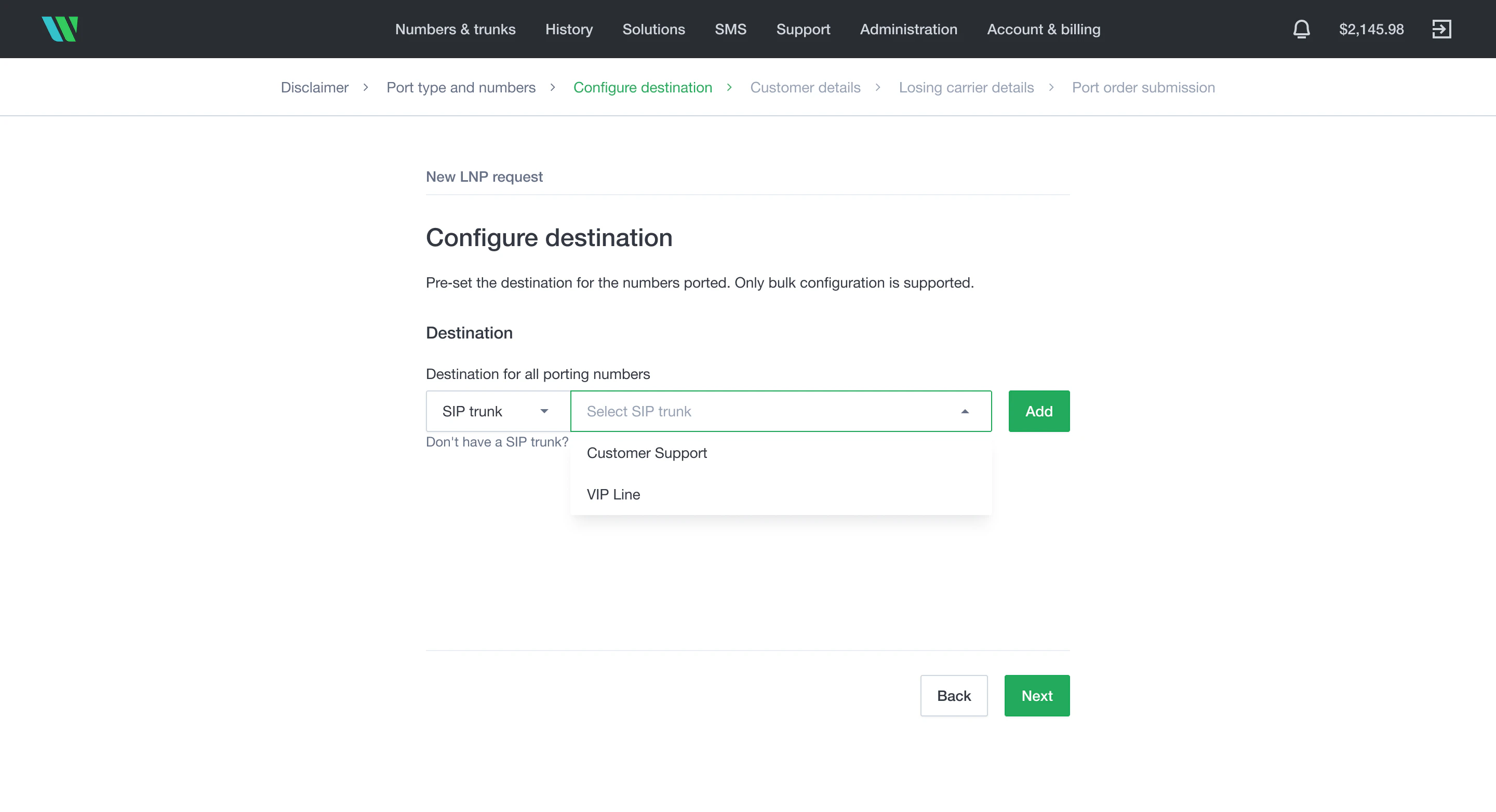 Inbound call routing
