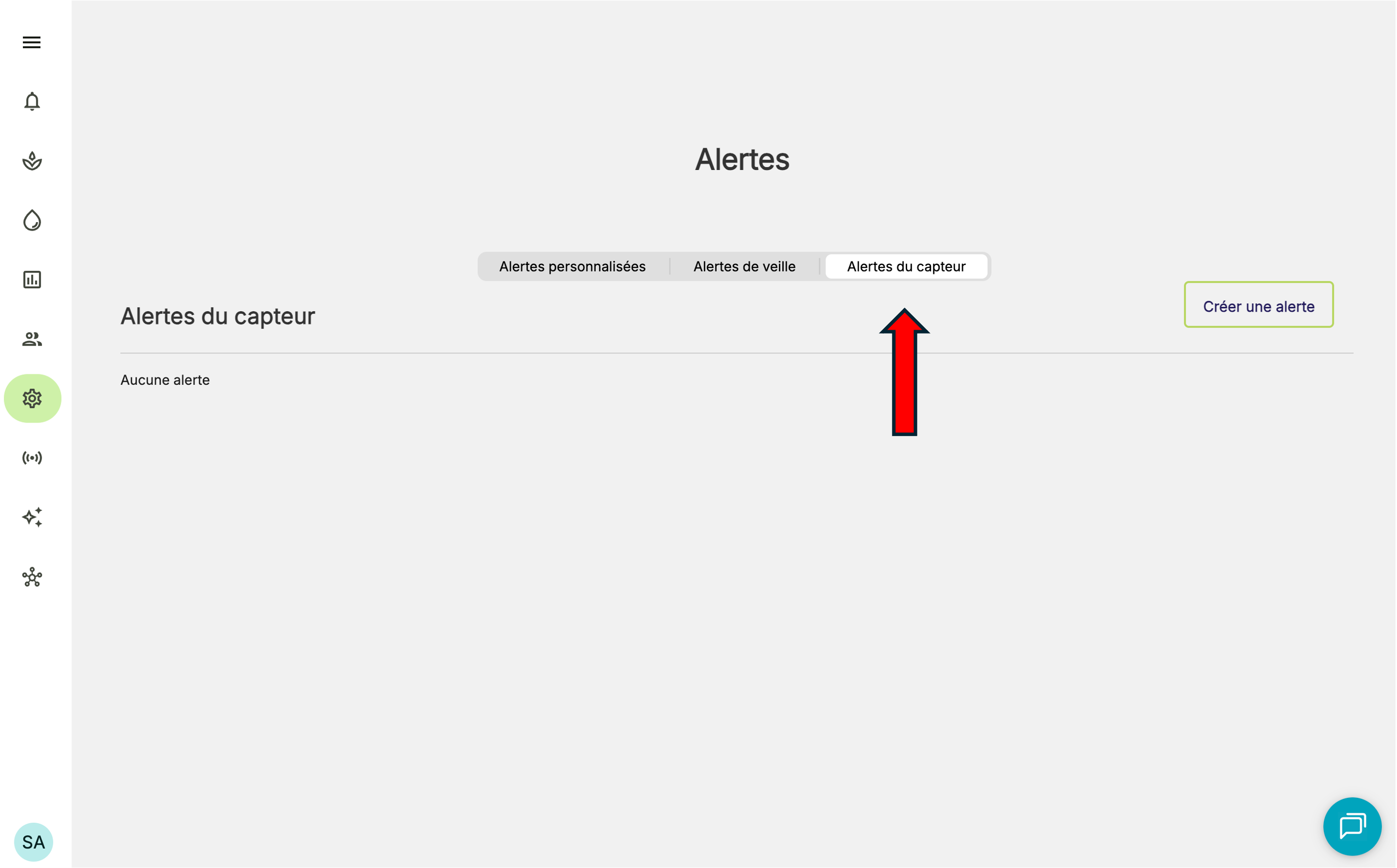 Farm Road Manage Alerts Sensor Alerts FR