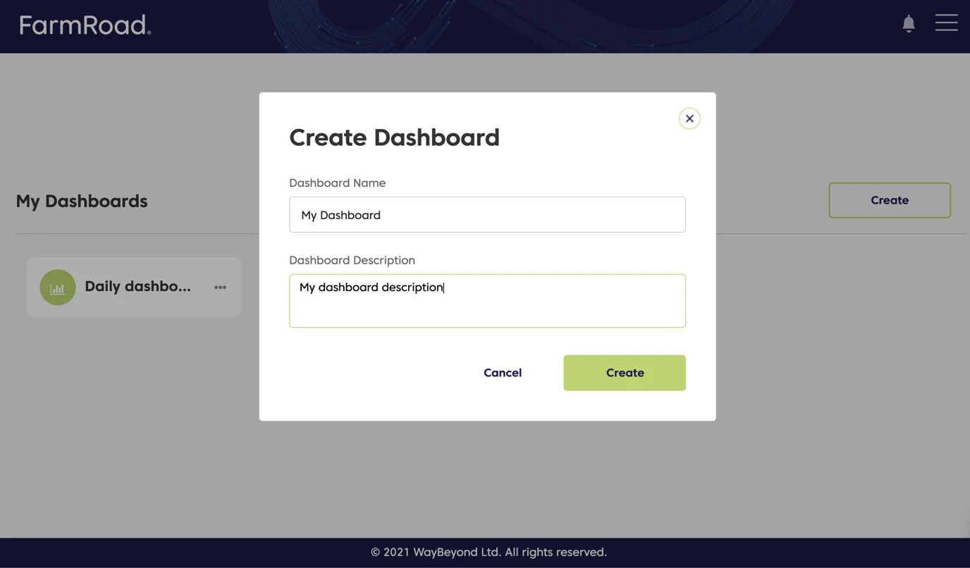 Farm Road Add Name To Dashboard