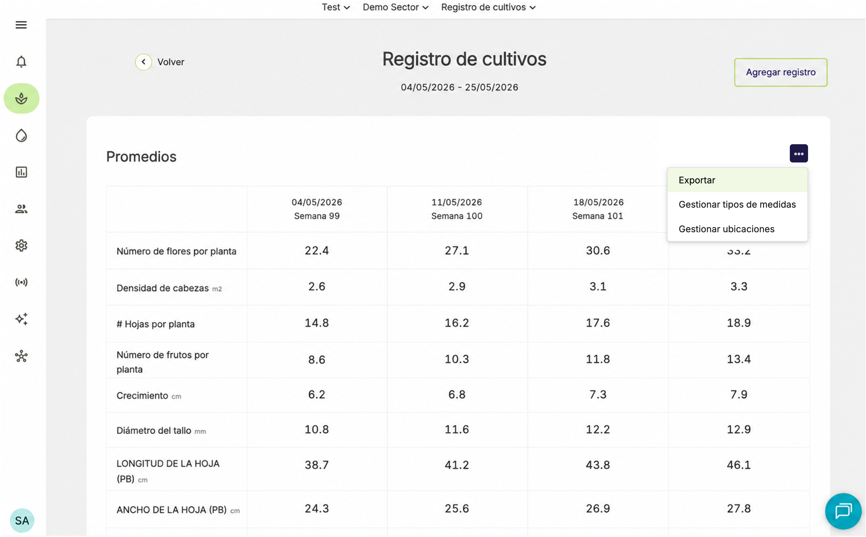 Farm Road Web Crop Registration Export Data 2