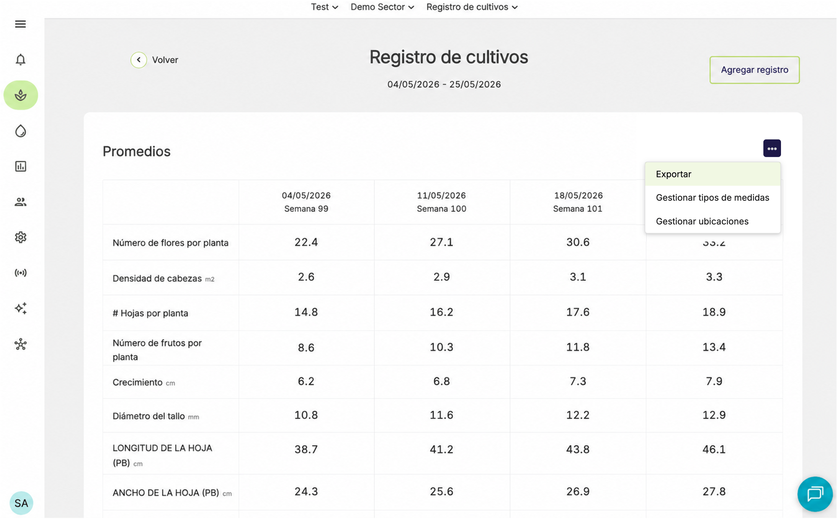 Farm Road Web Crop Registration Export Data 2