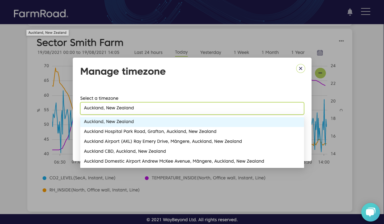 Farm Road Manage Time Zone On Data Studio Selection