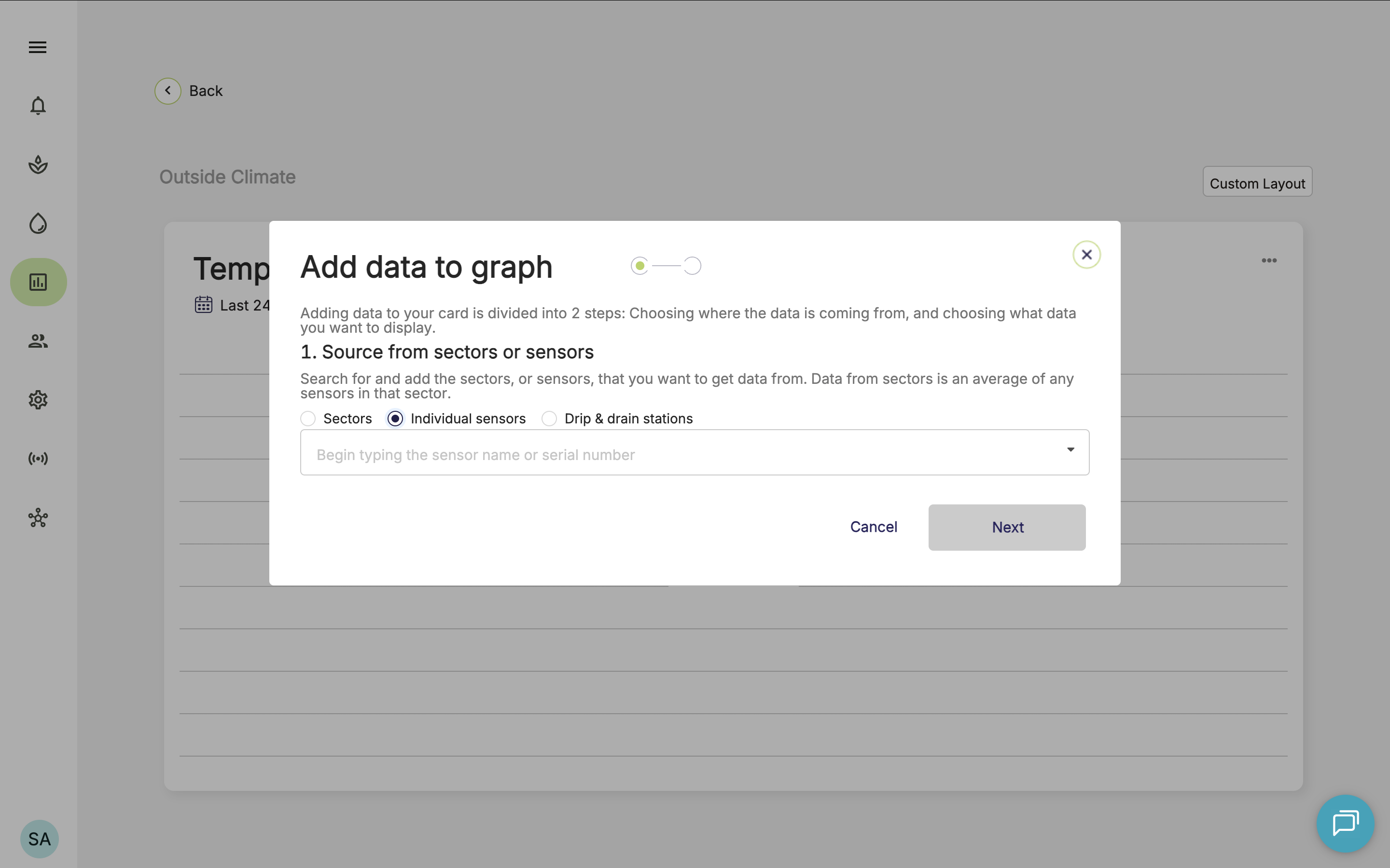 Farm Road Select Data Source For Graph