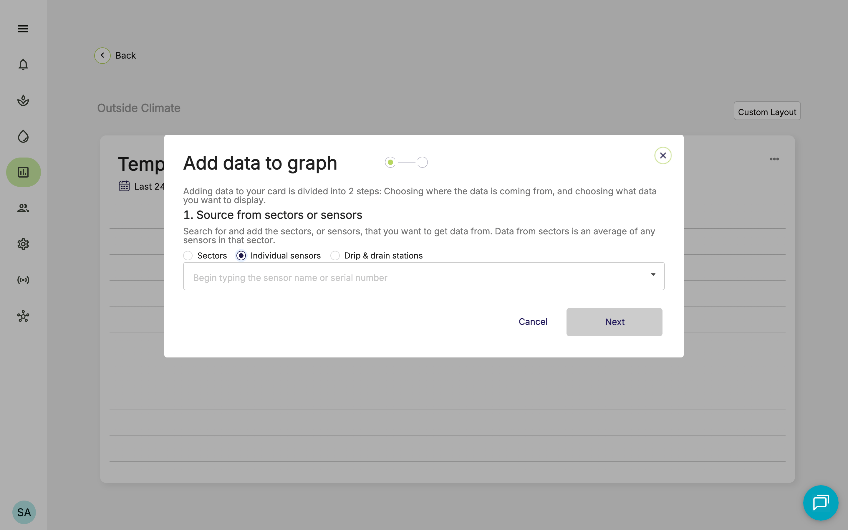 Farm Road Select Data Source For Graph