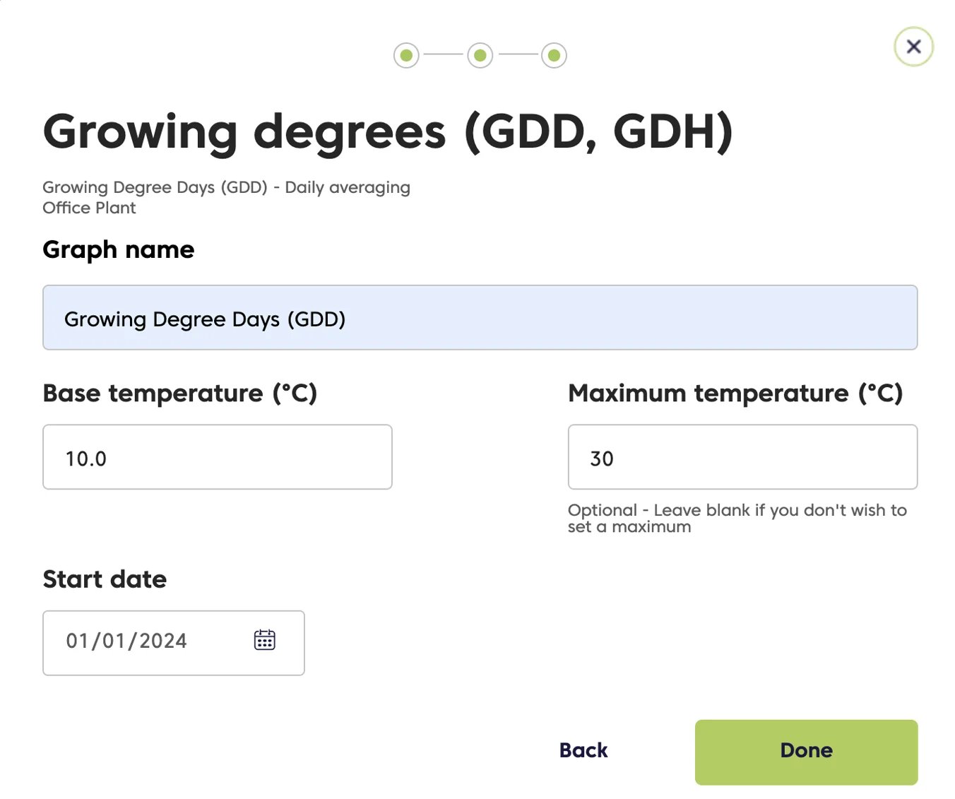 Farm Road GDD Specify Temperature Farm Road GDD Specify Temperature