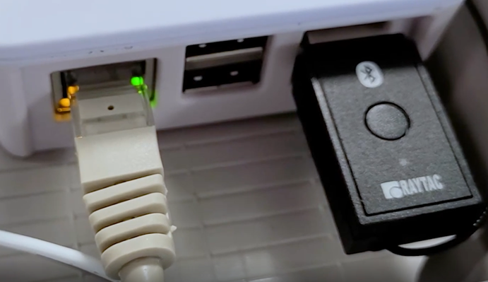 Ethernet LAN Cable Connected To Gateway
