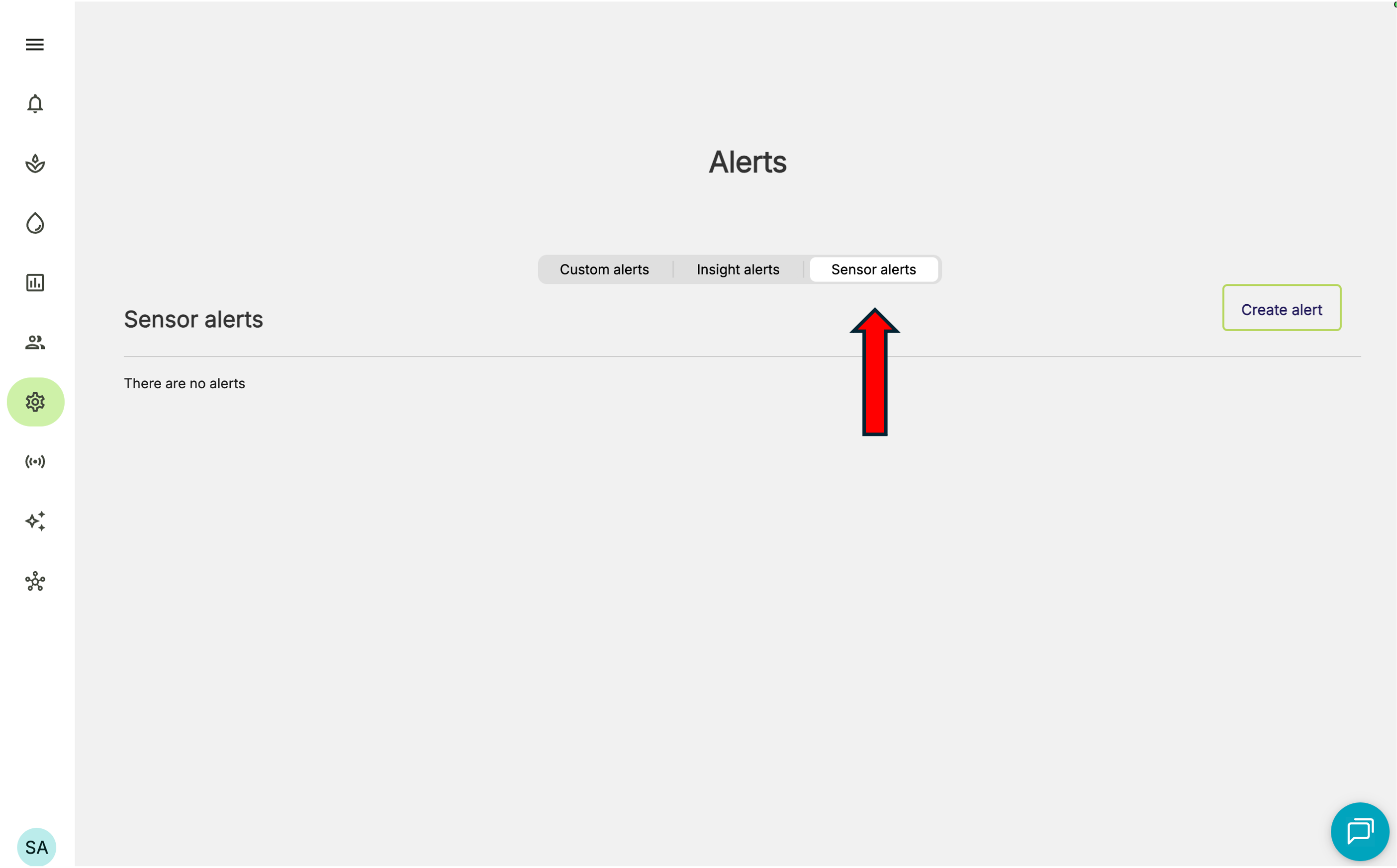 Farm Road Manage Alerts Sensor Alerts