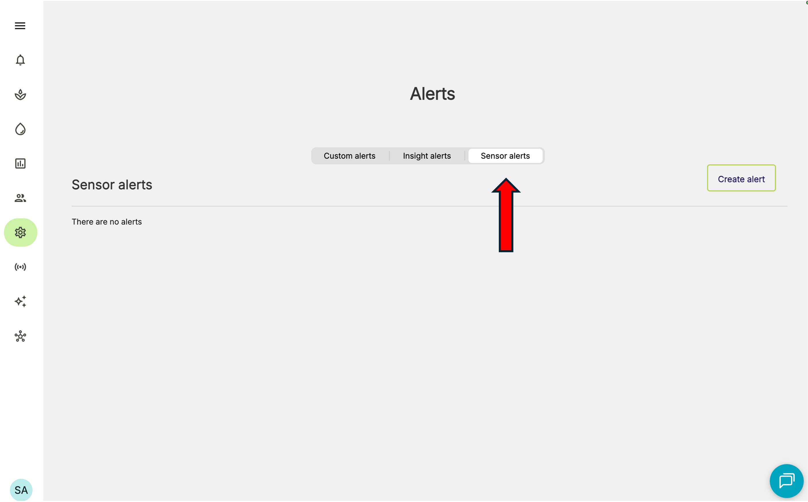 Farm Road Manage Alerts Sensor Alerts