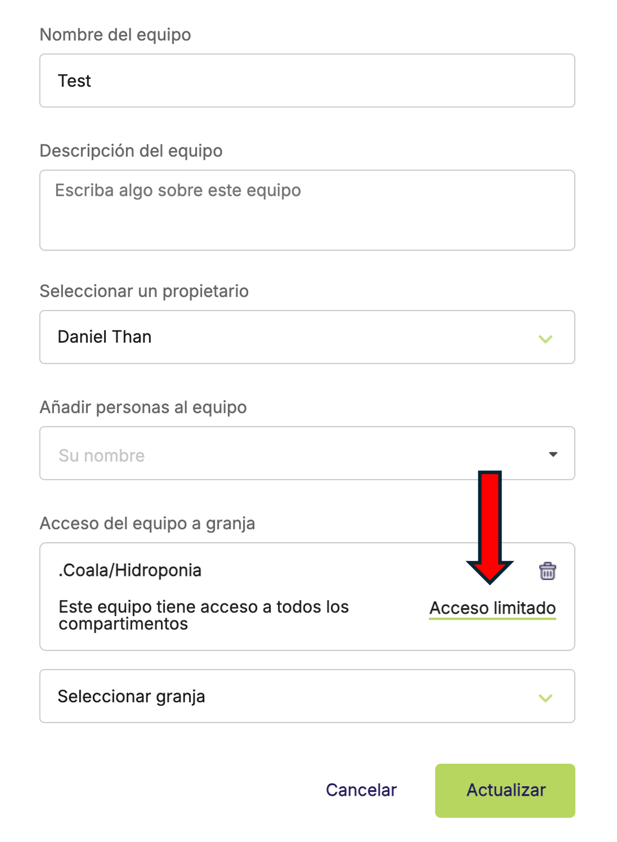 Farm Road Limit User Access ES Farm Road Limit User Access ES