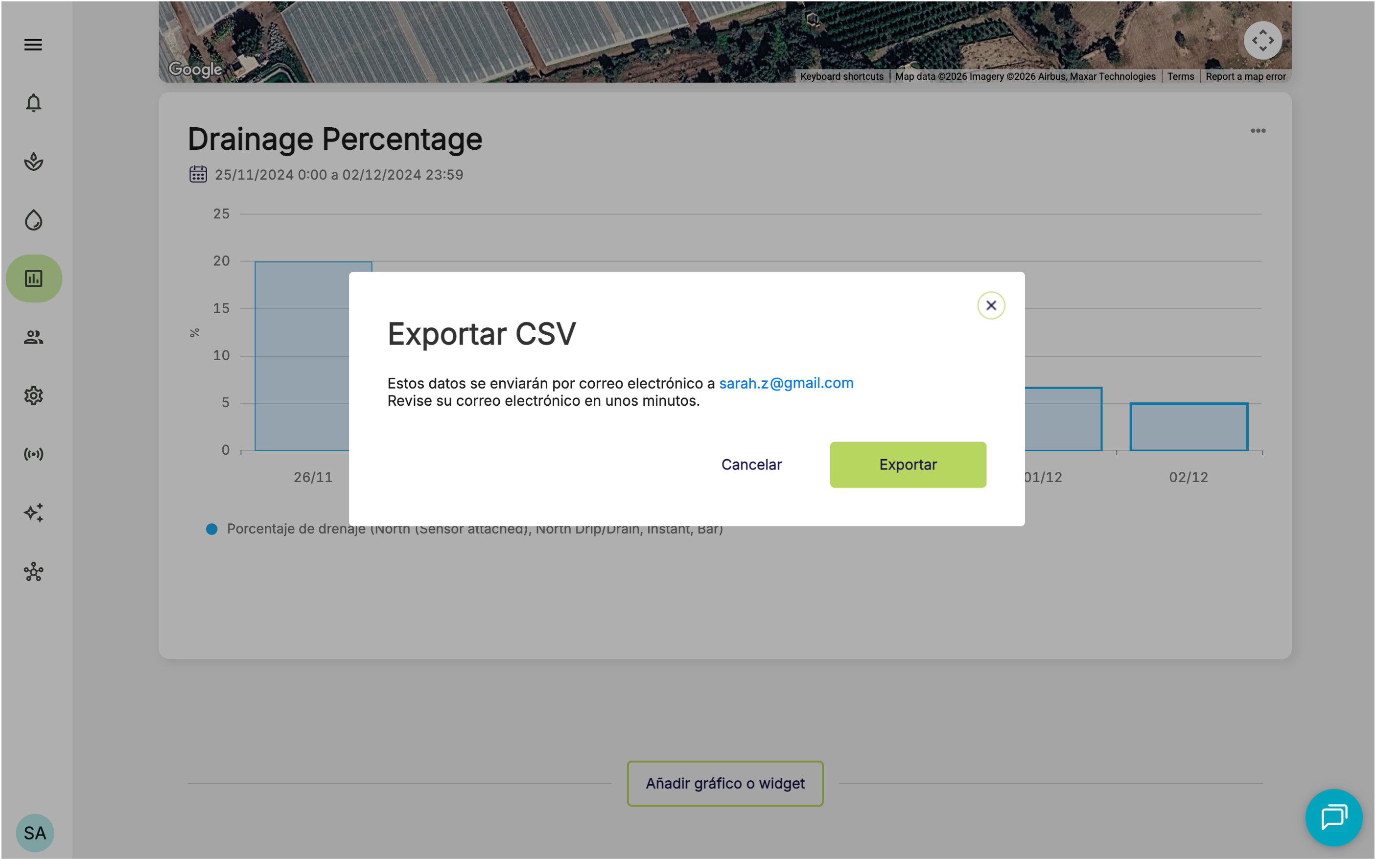 Farm Road Export Data Confirmation ES