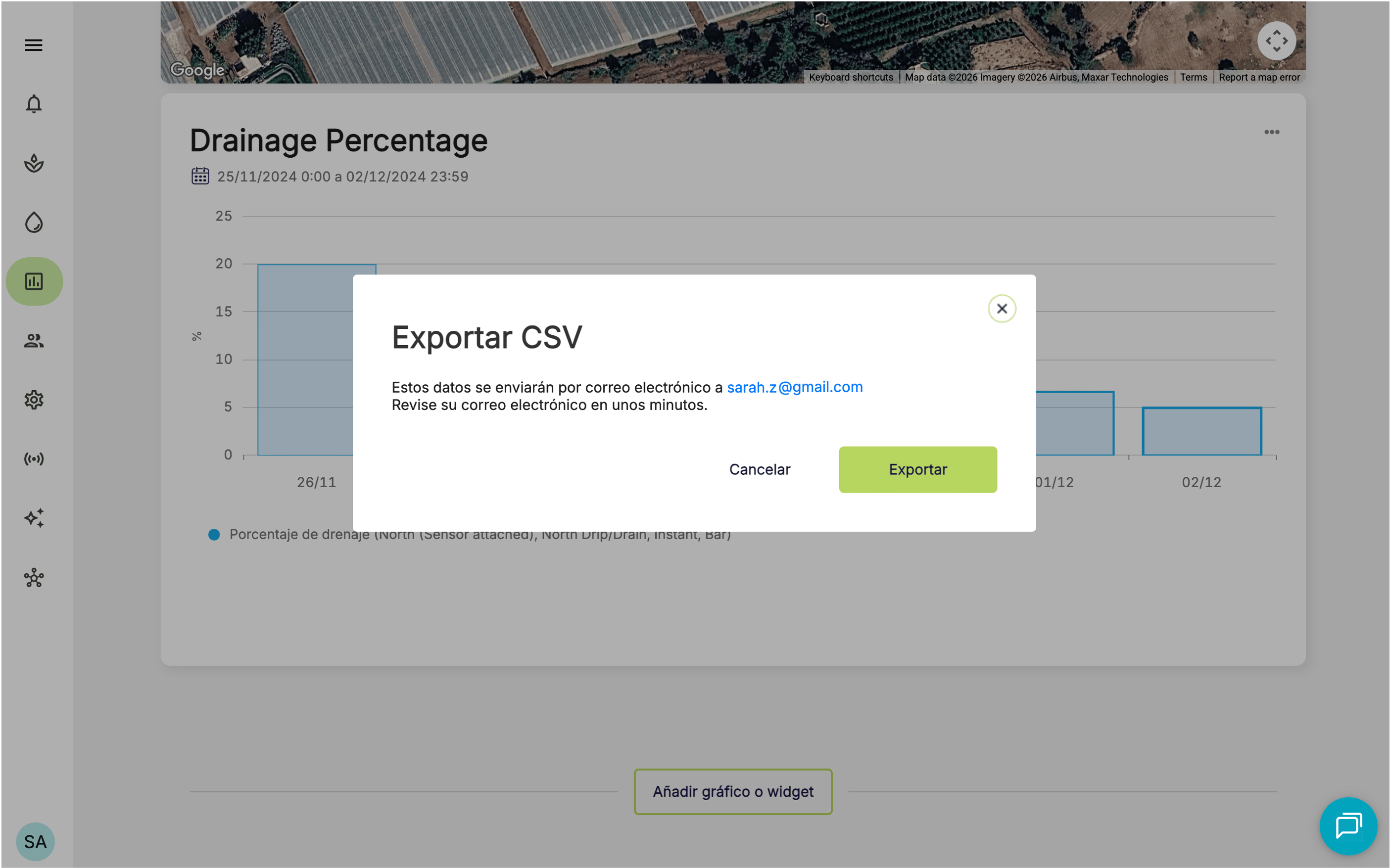 Farm Road Export Data Confirmation ES