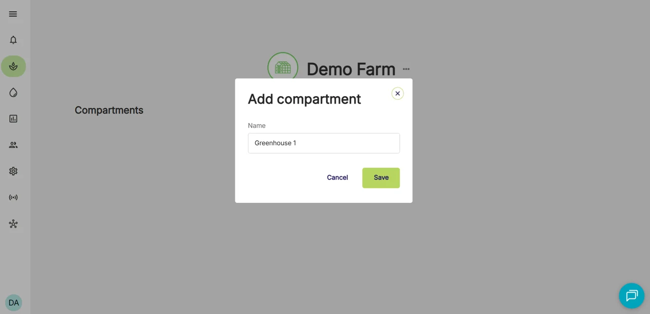 FarmRoad add compartment name