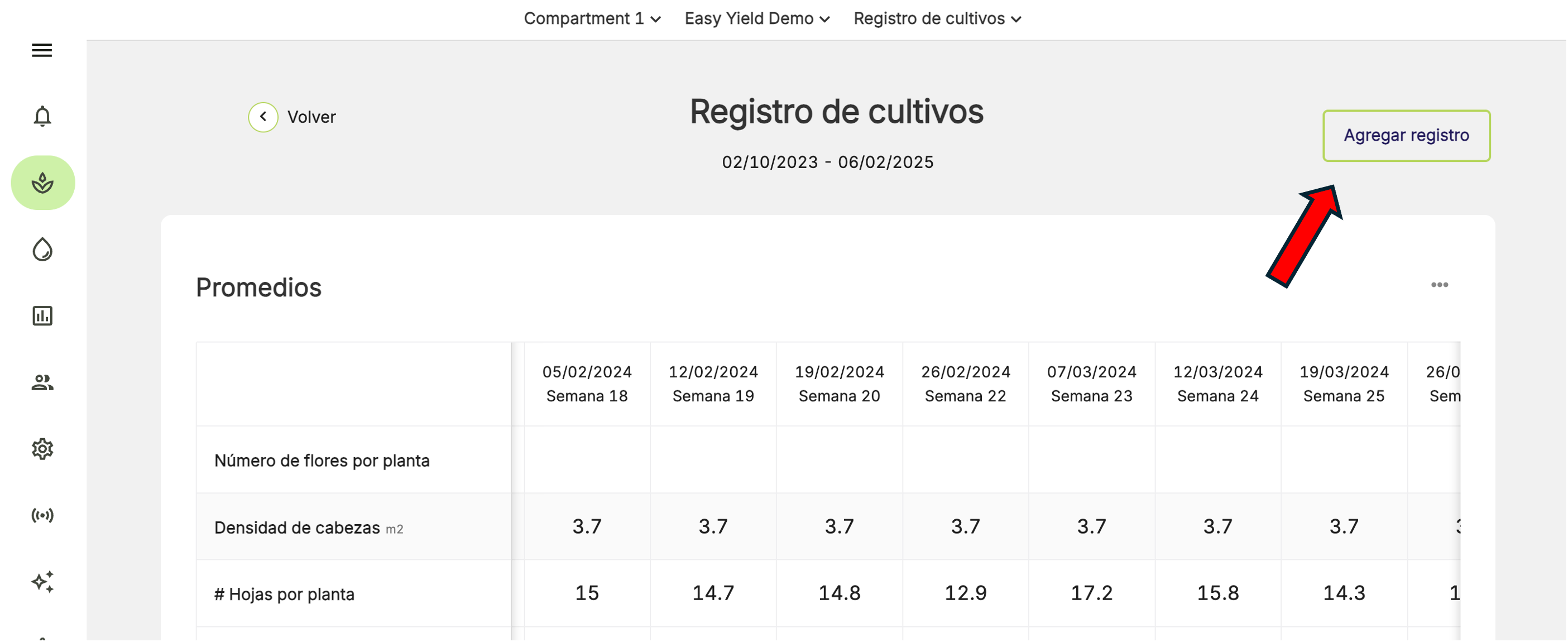 Farm Road Add Crop Registration Record ES
