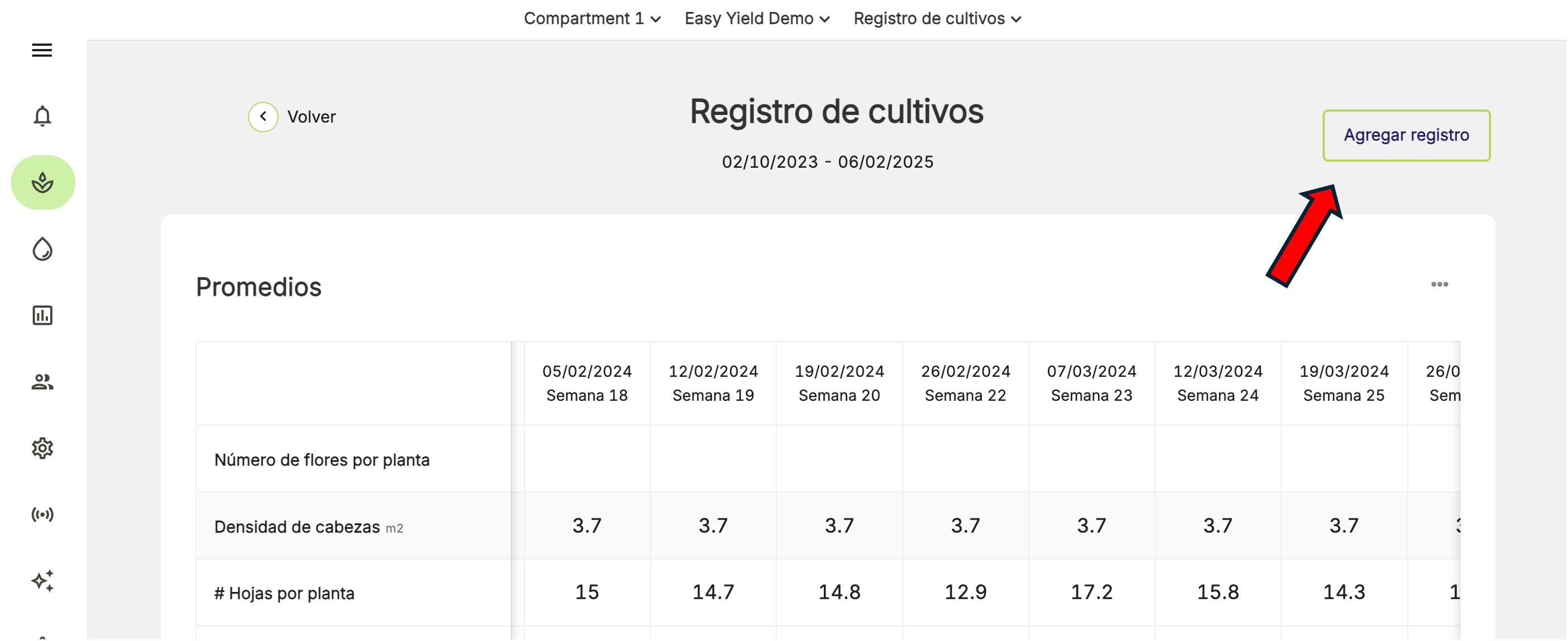 Farm Road Add Crop Registration Record ES