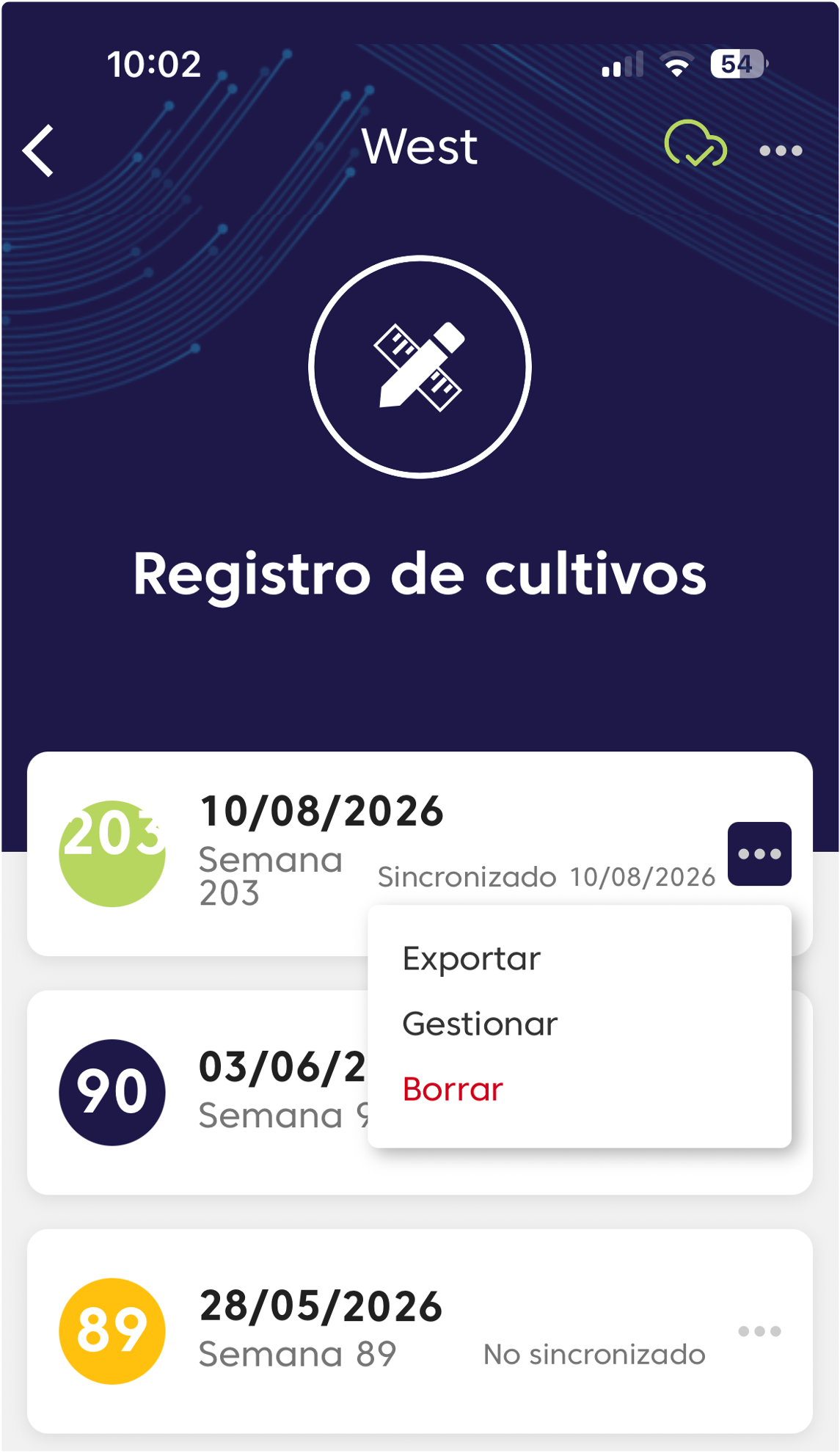 Farm Road Crop Registration Export Data ES