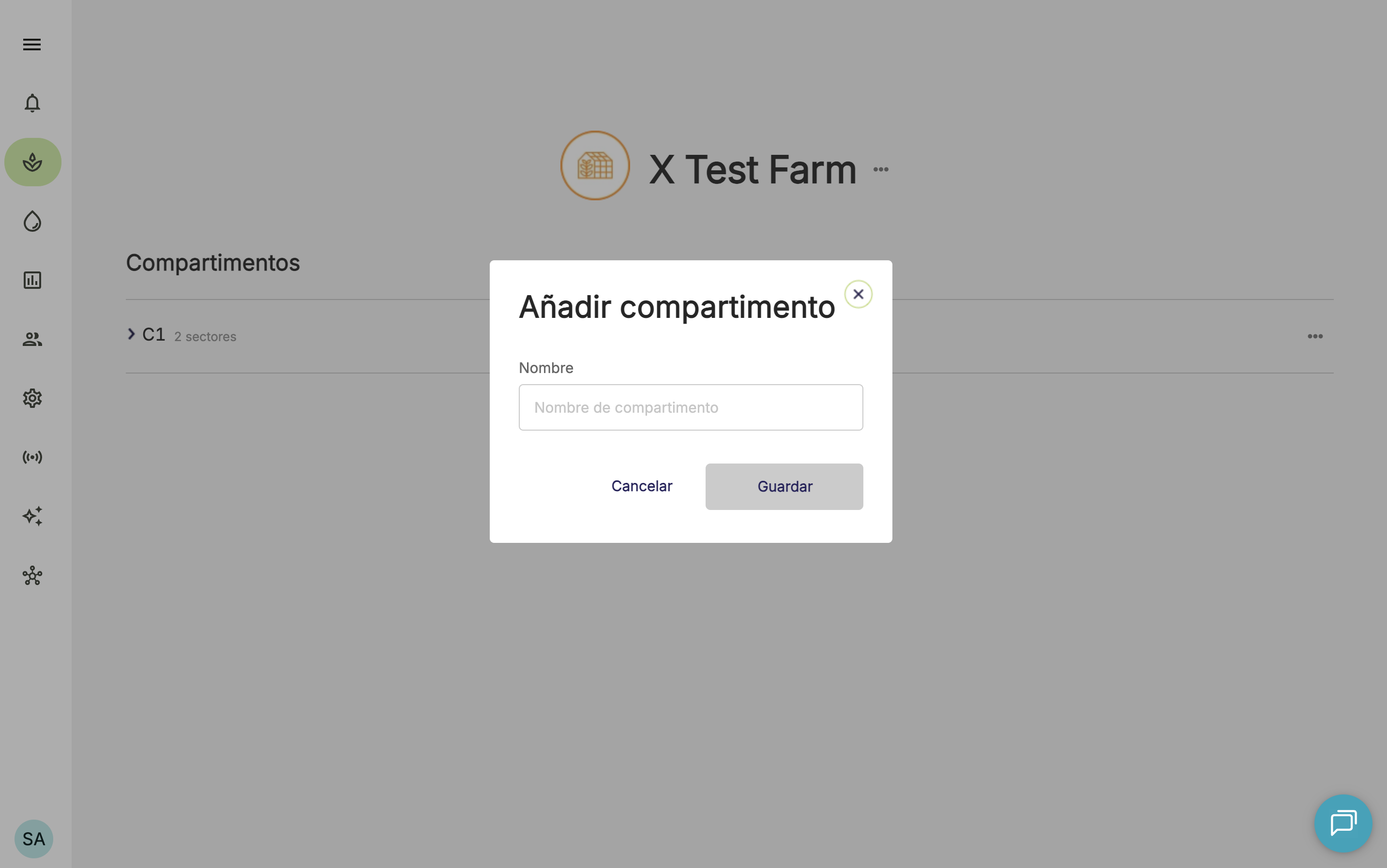 Farm Road Add Compartment Name ES