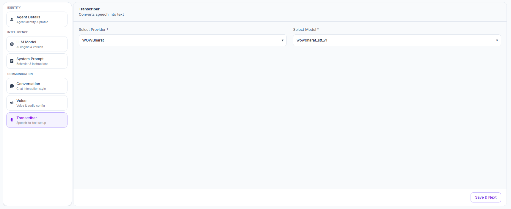 Transcriber Settings