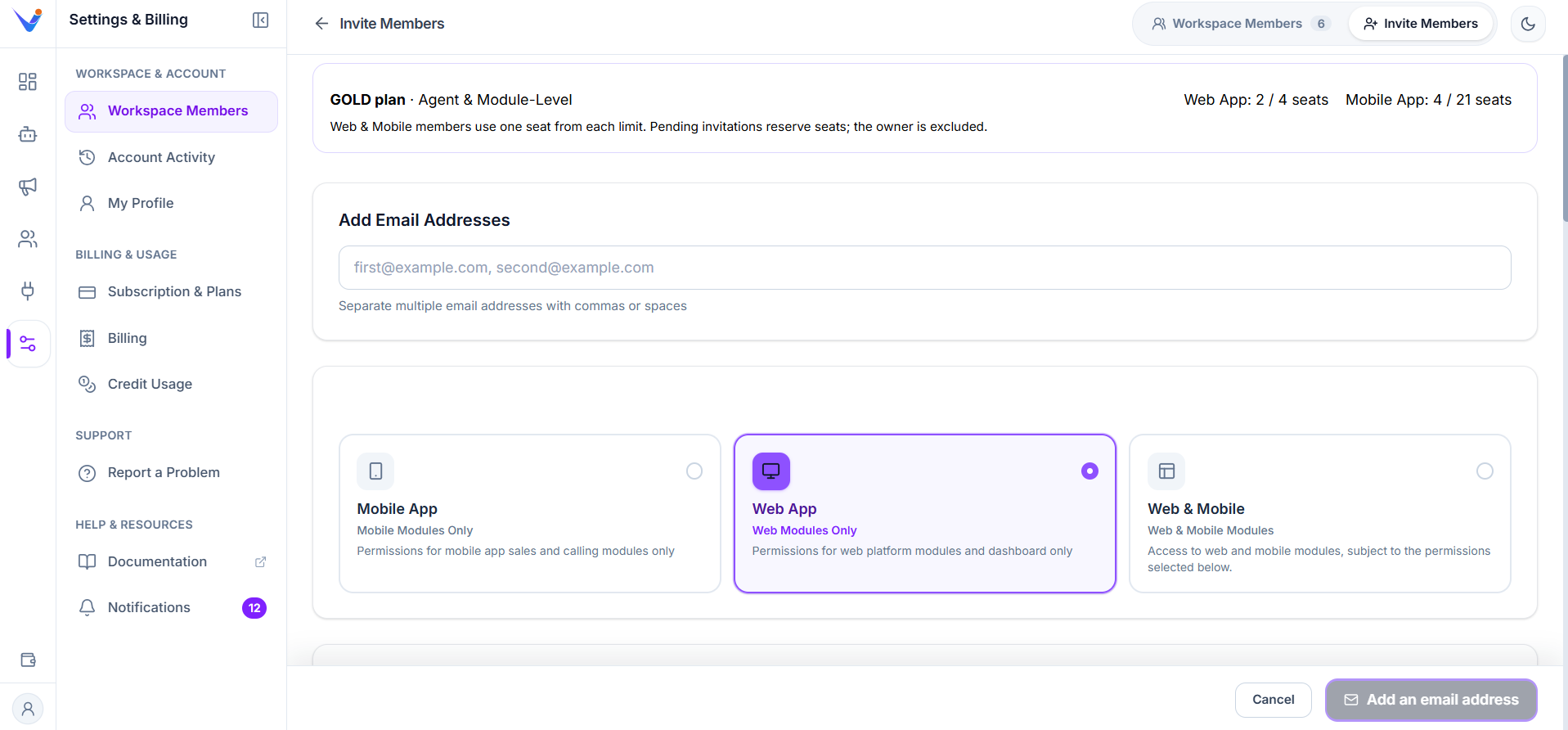 Workspace Members - Valuez AI
