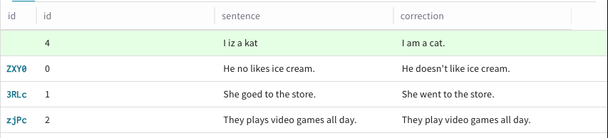 Dataset UI - 모든 컬럼에 데이터 추가