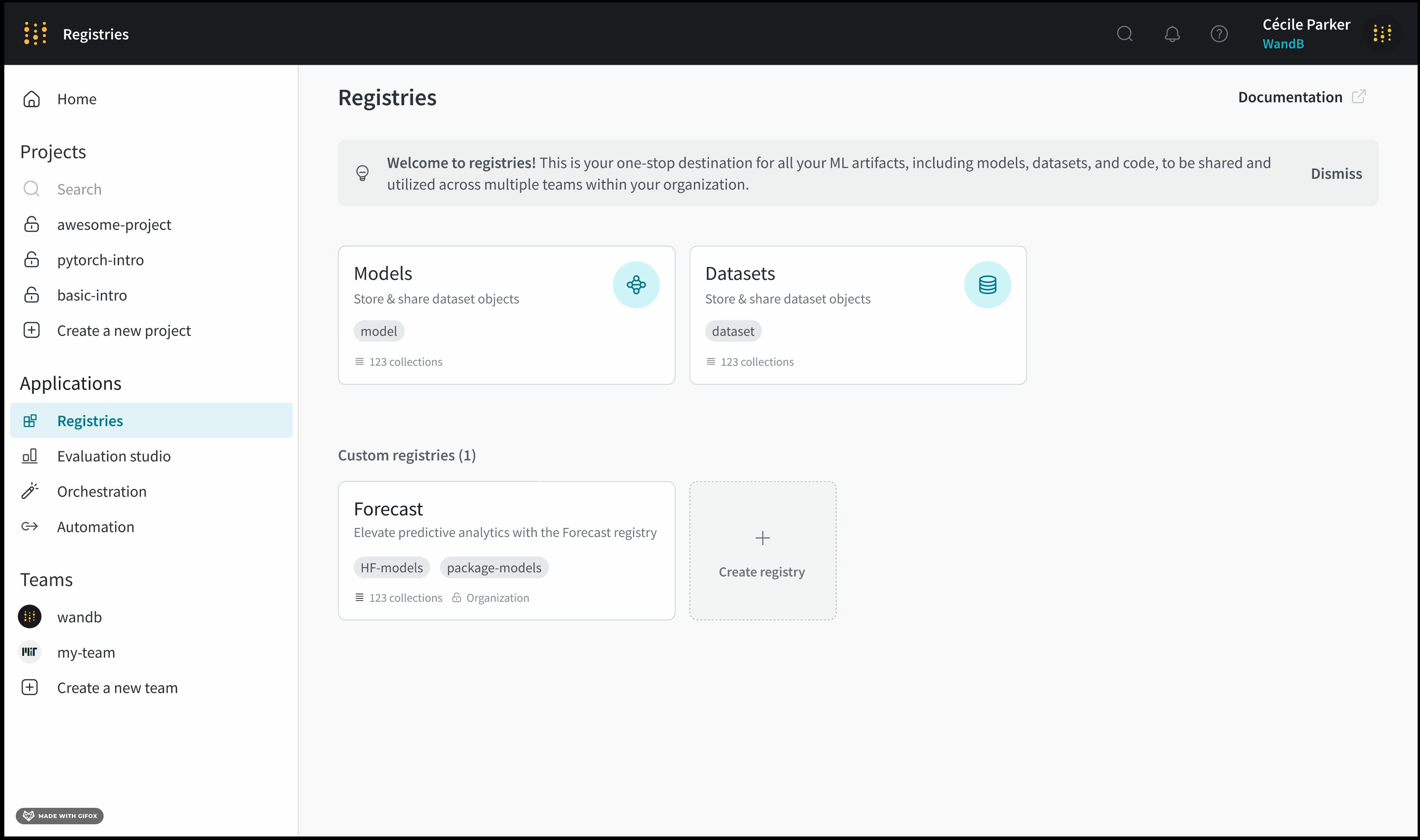 Changing registry visibility settings from private to public or team-restricted access