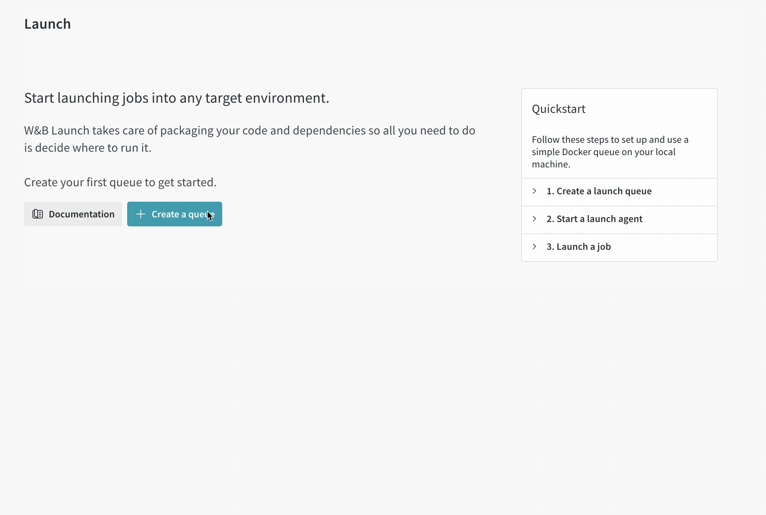 Docker キューの作成