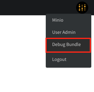 ローカルインスタンスの管理者として Debug Bundle をダウンロードする