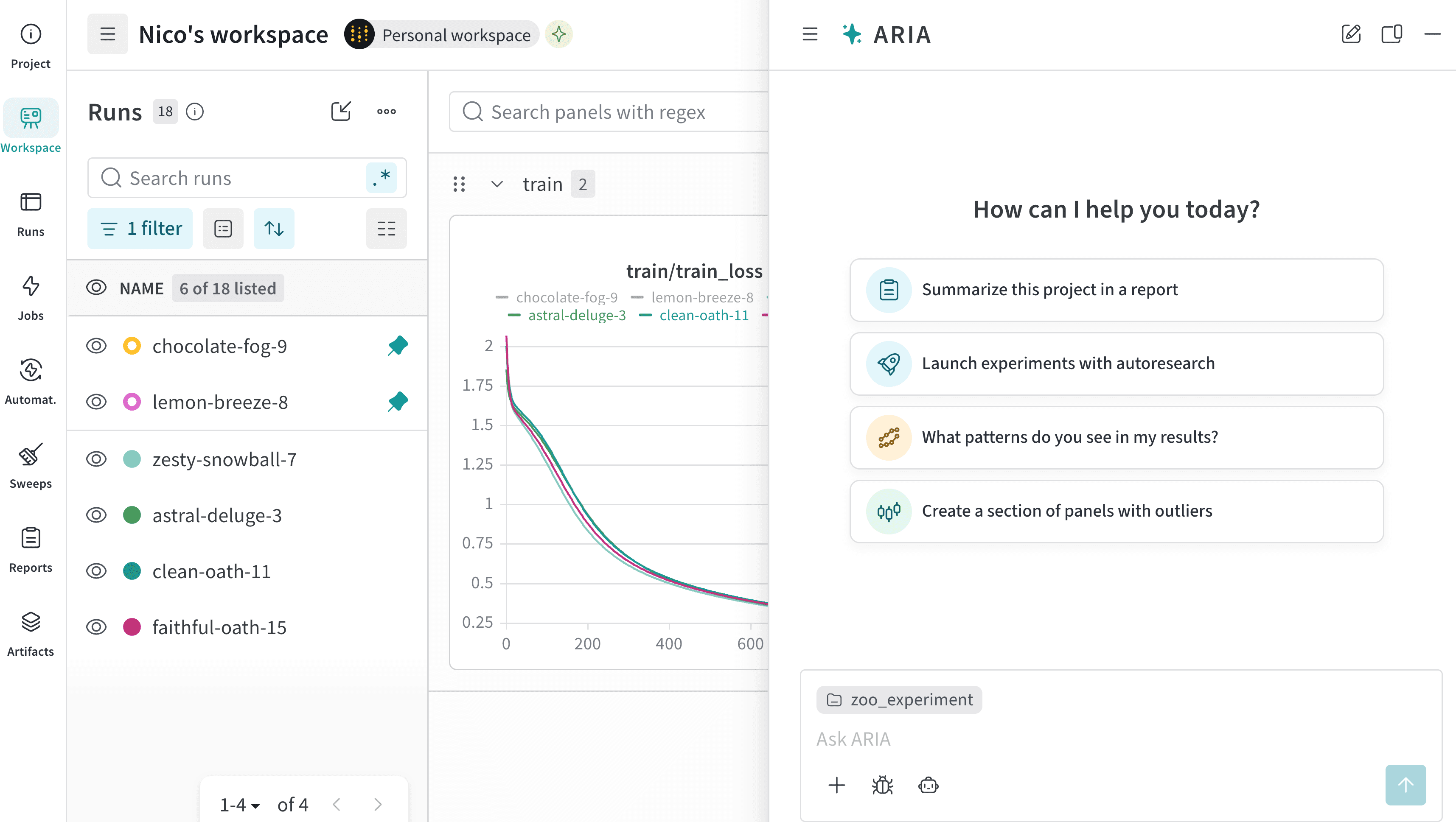 Blank ARIA chat window