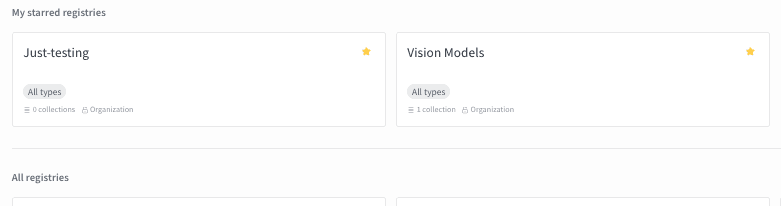 スター付きレジストリ