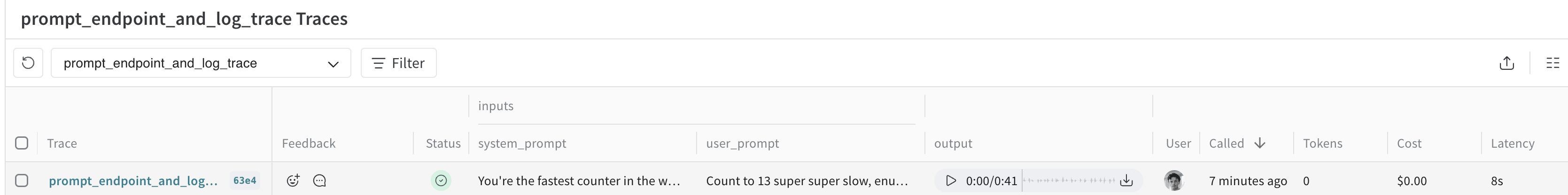 OpenAI chat completions API interface with GPT 4o Audio Preview integration and audio response generation workflow