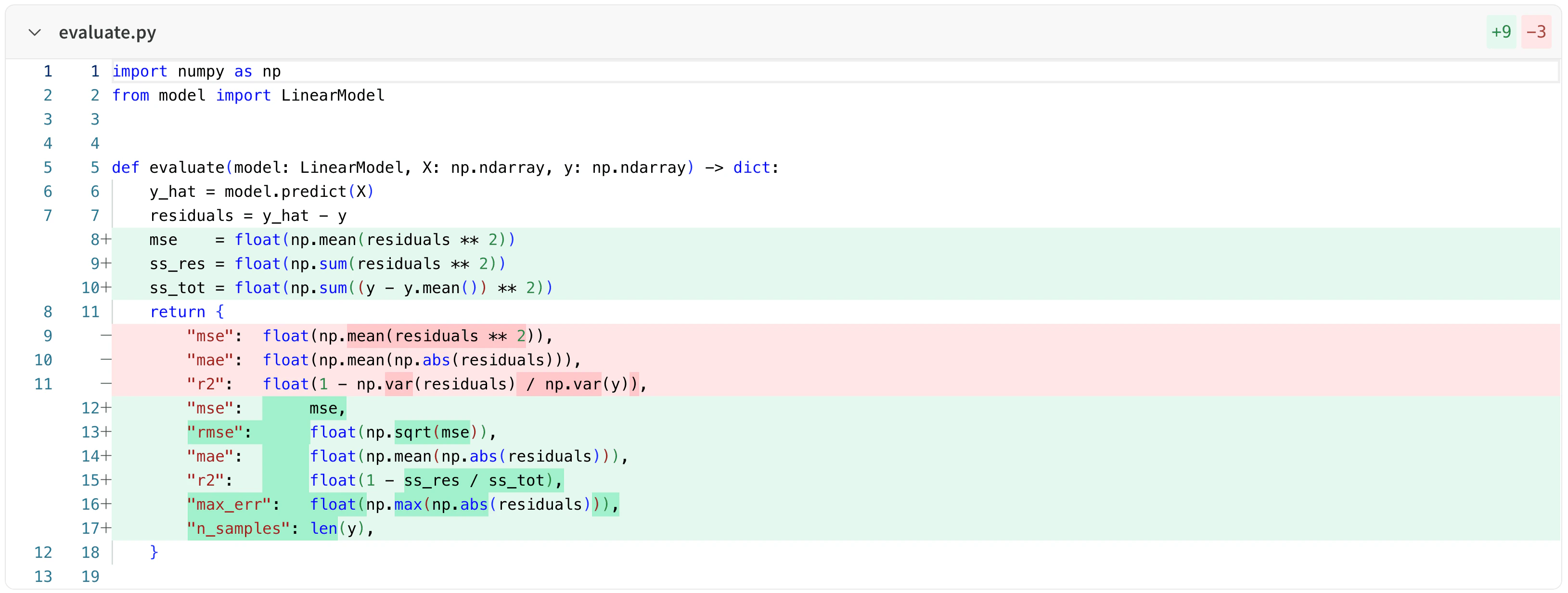 Diff patch unified view