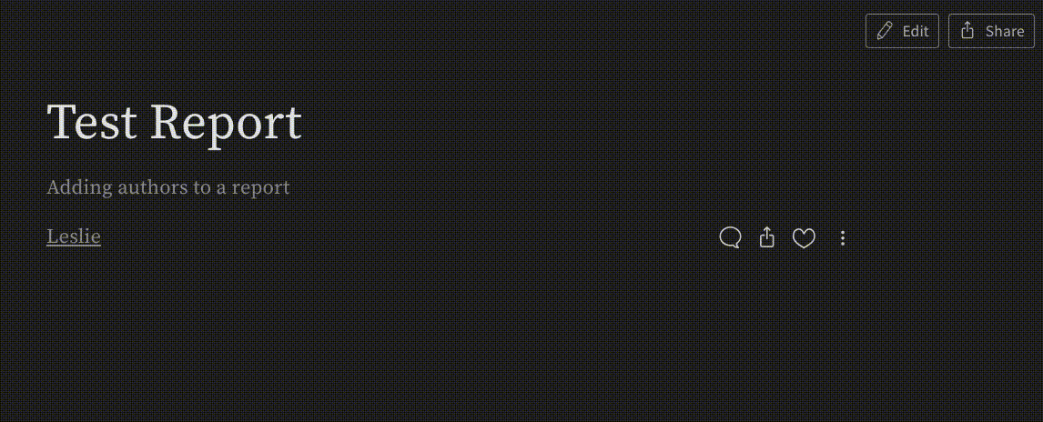 Adding multiple report authors