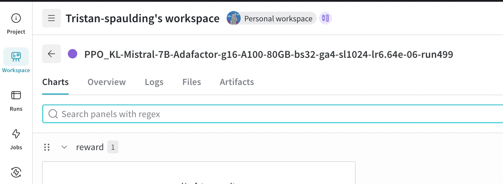 Screenshot showing updated workspace navigation