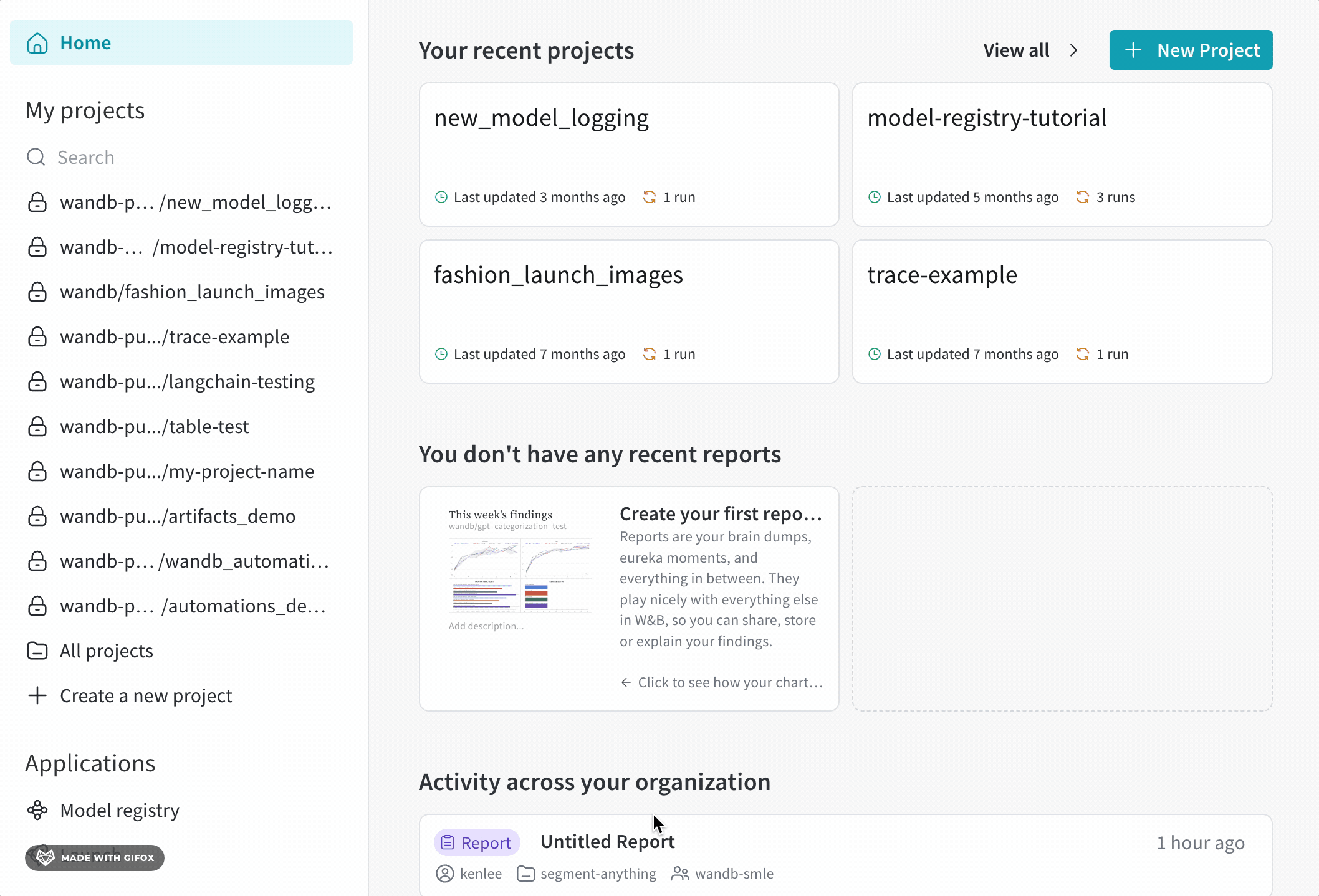 Creating restricted project