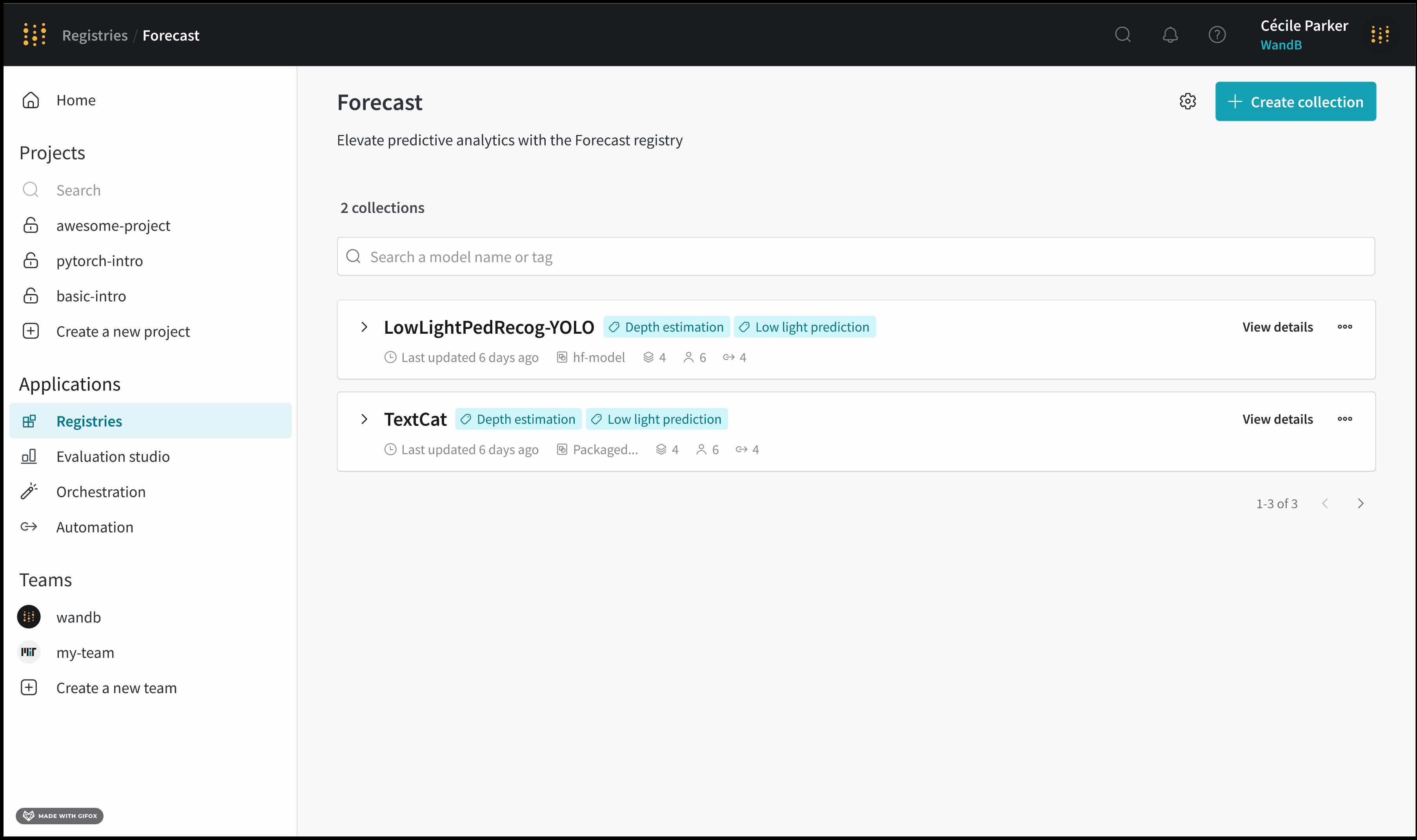 Create a new collection