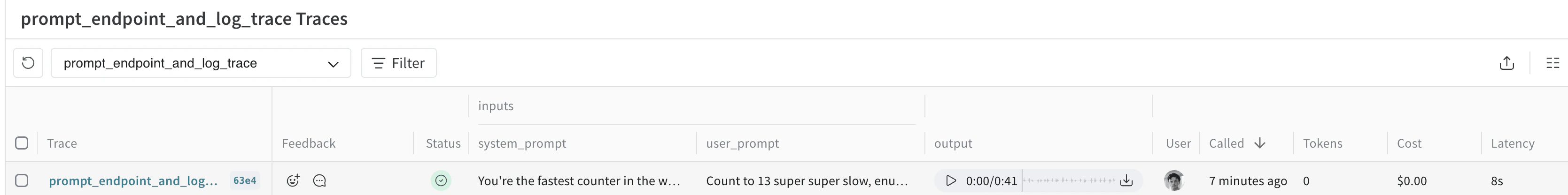 OpenAI chat completions API interface with GPT 4o Audio Preview integration and audio response generation workflow