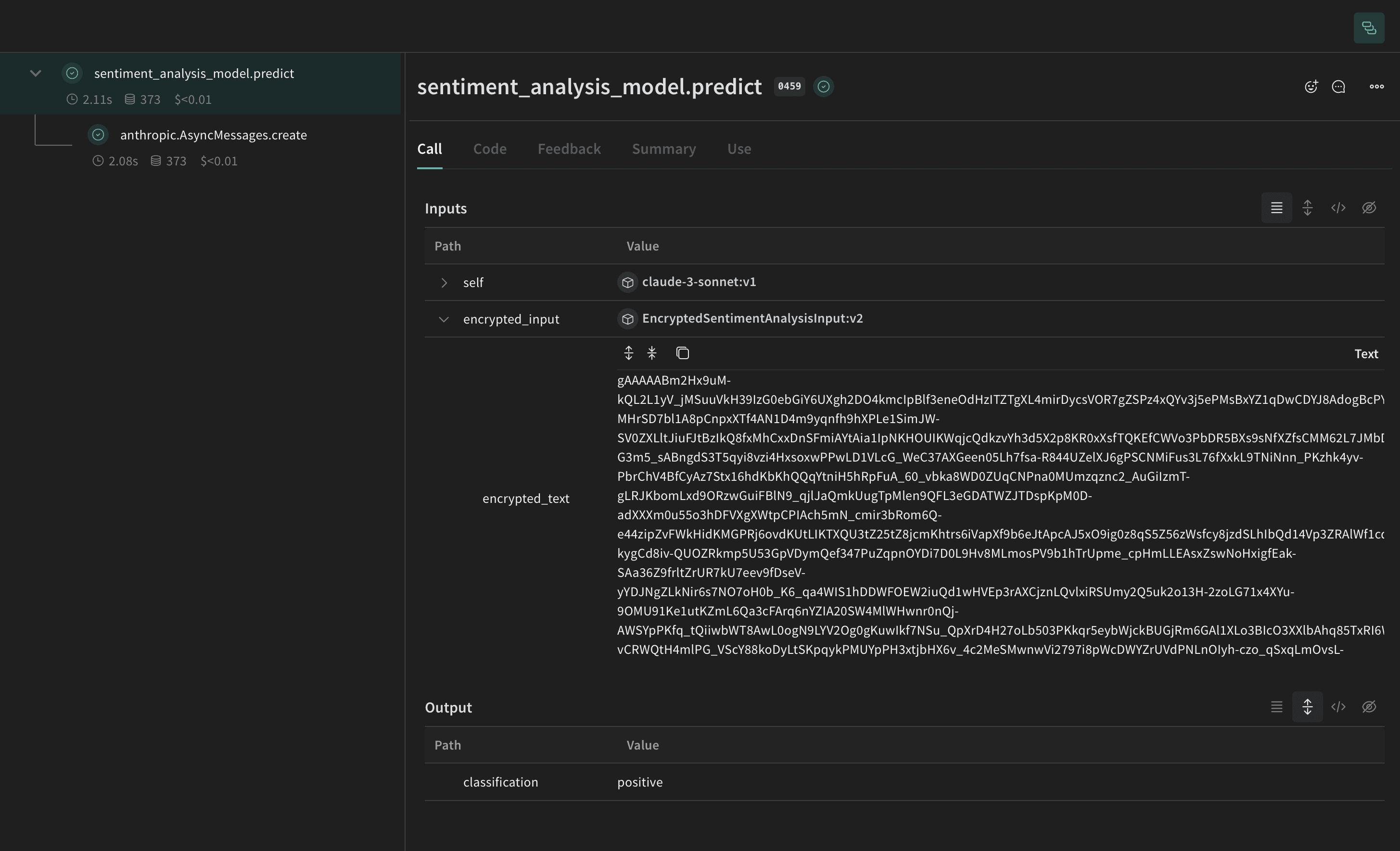 PII data encryption process with encrypted text output and encryption key management
