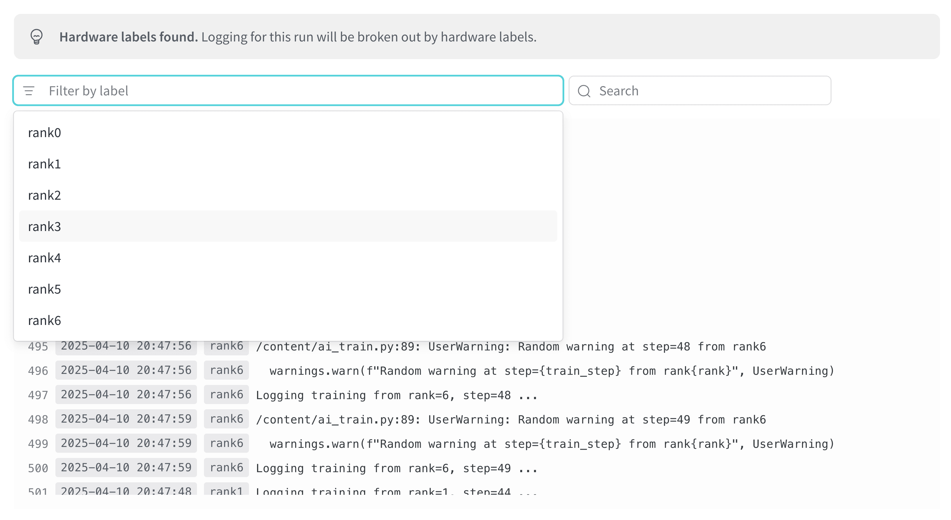 Multi-node console logs