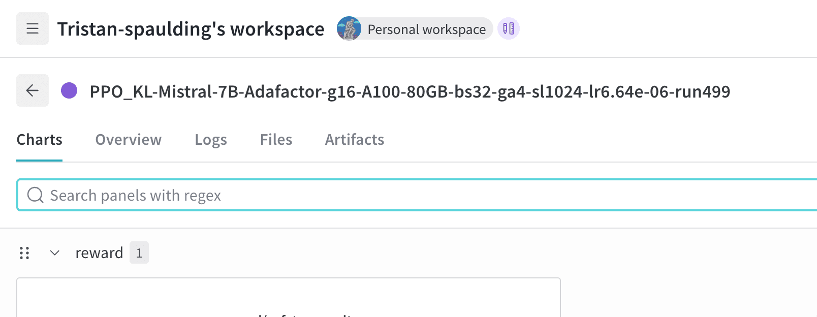 Screenshot showing updated workspace navigation