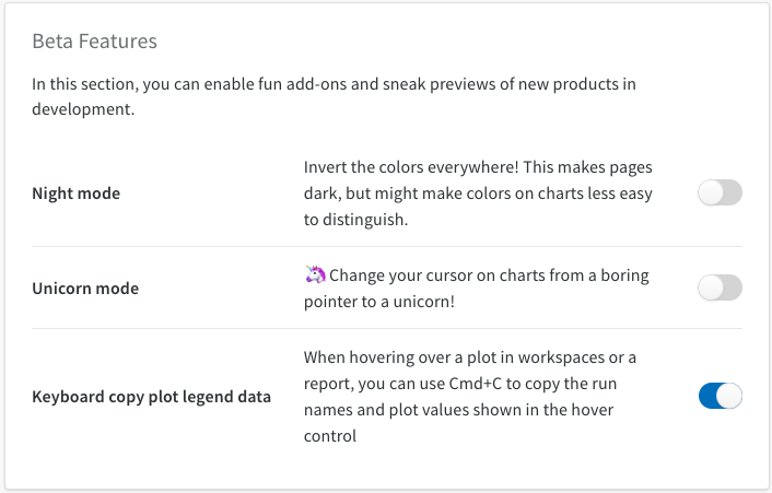기능 플래그 아래 숨겨진 사용 가능한 베타 기능