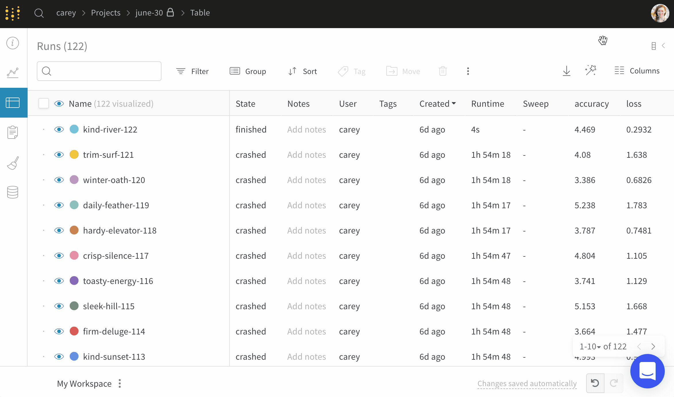 Modal with preview of export to CSV