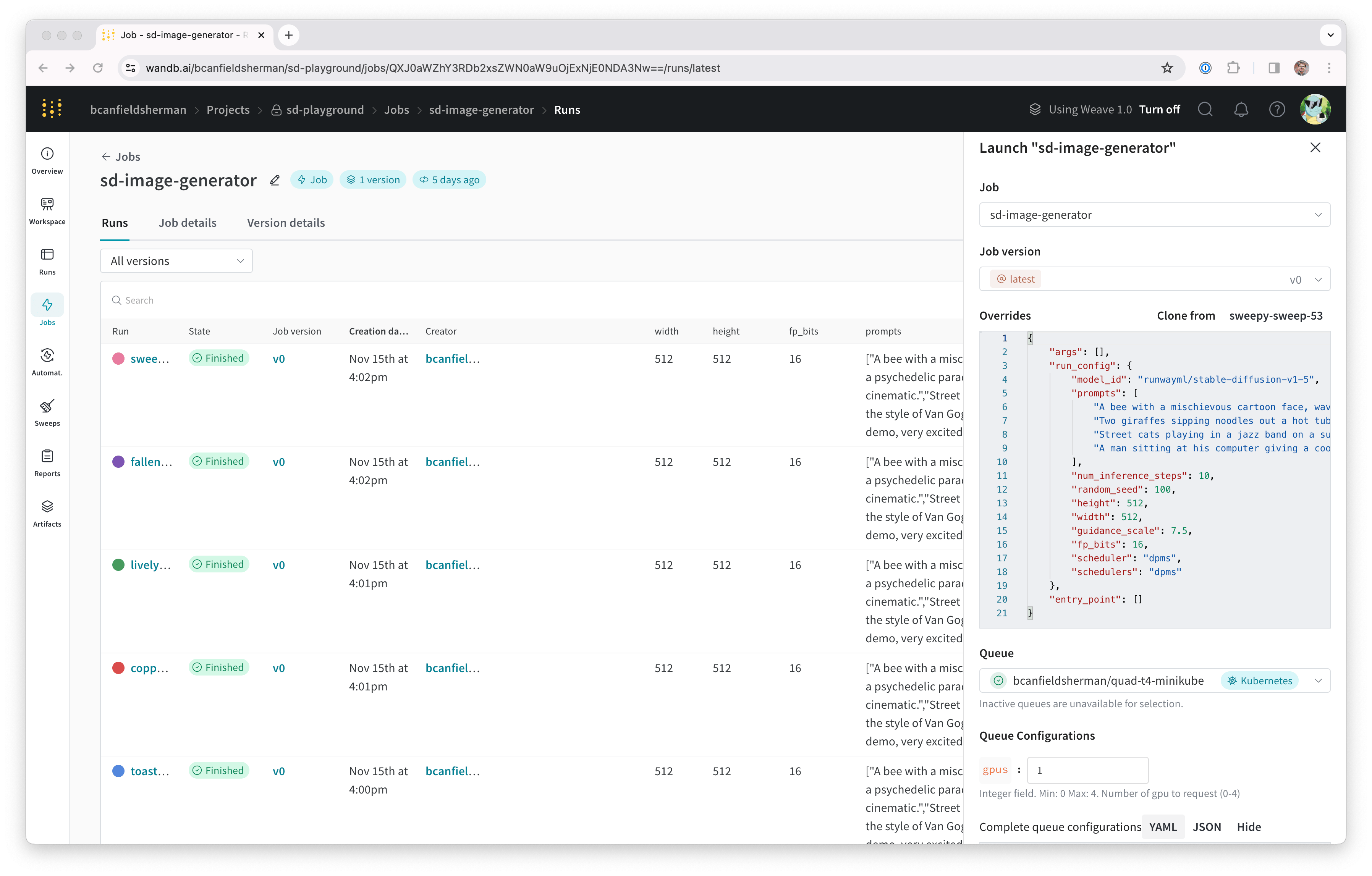 Launch UI
