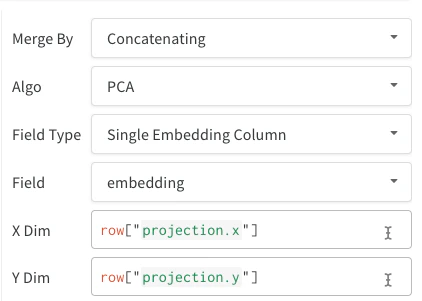 Single embedding column