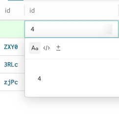 Dataset UI - 열에 데이터 추가 및 서식 지정.