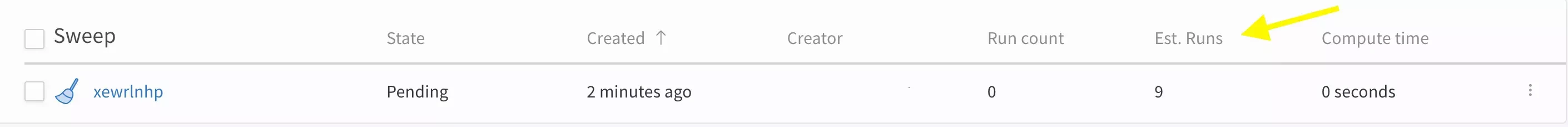 Sweep Run 数の推定