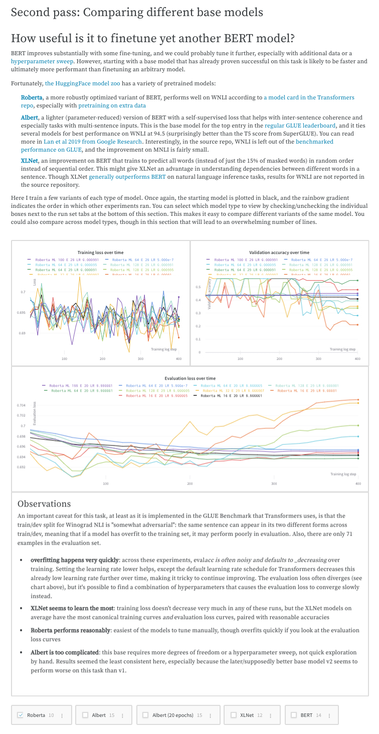 Text disambiguation report