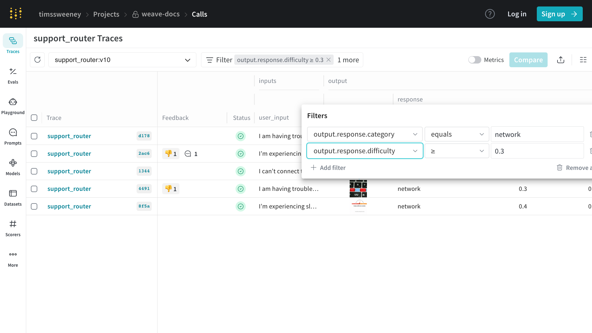 Weave Calls Screenshot