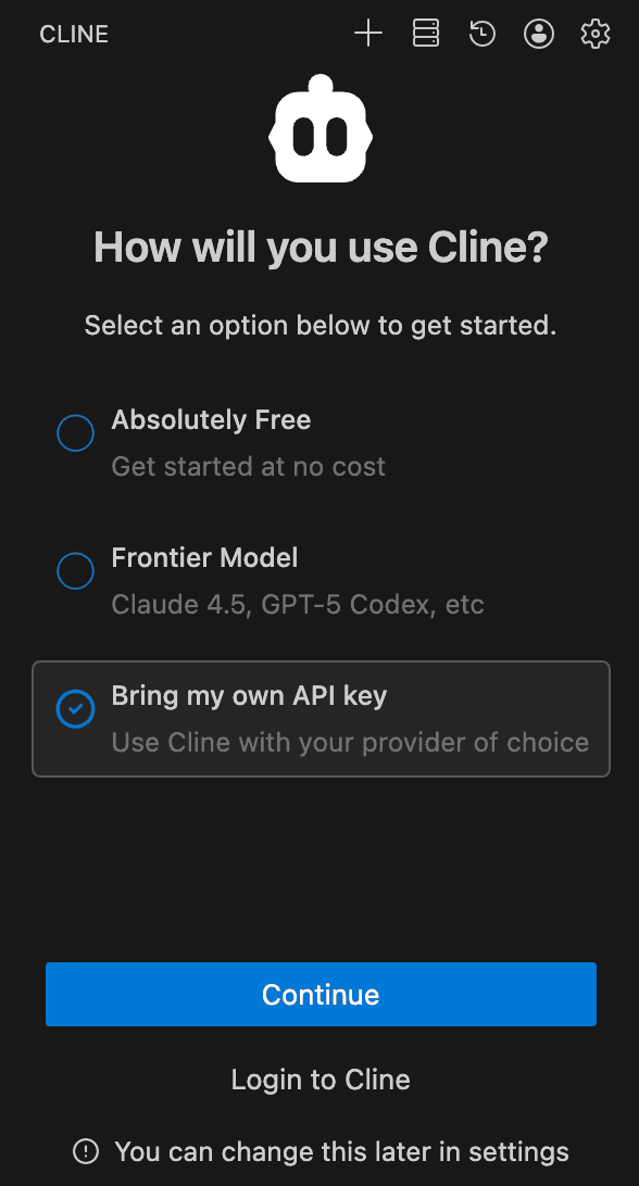 Select Bring Your Own Key
