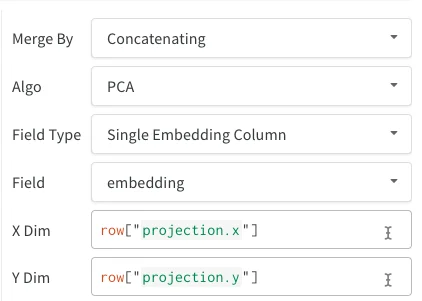 Single embedding column