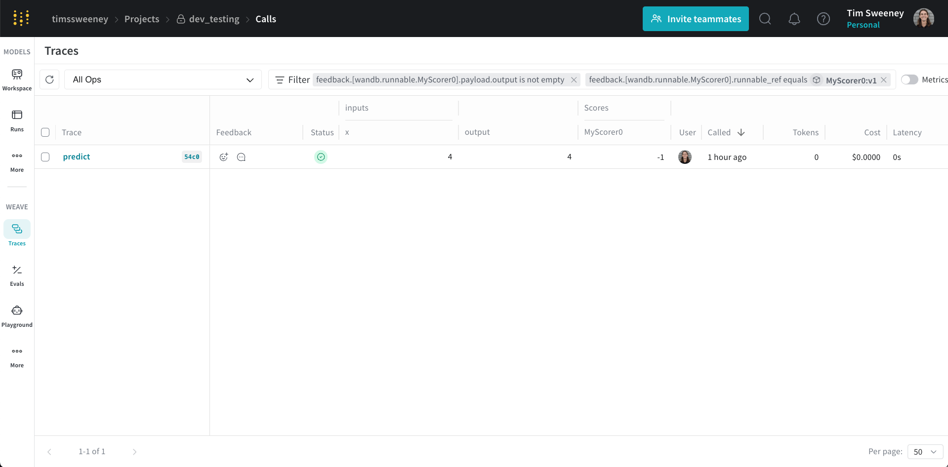 Filtered Calls to Scorer Version